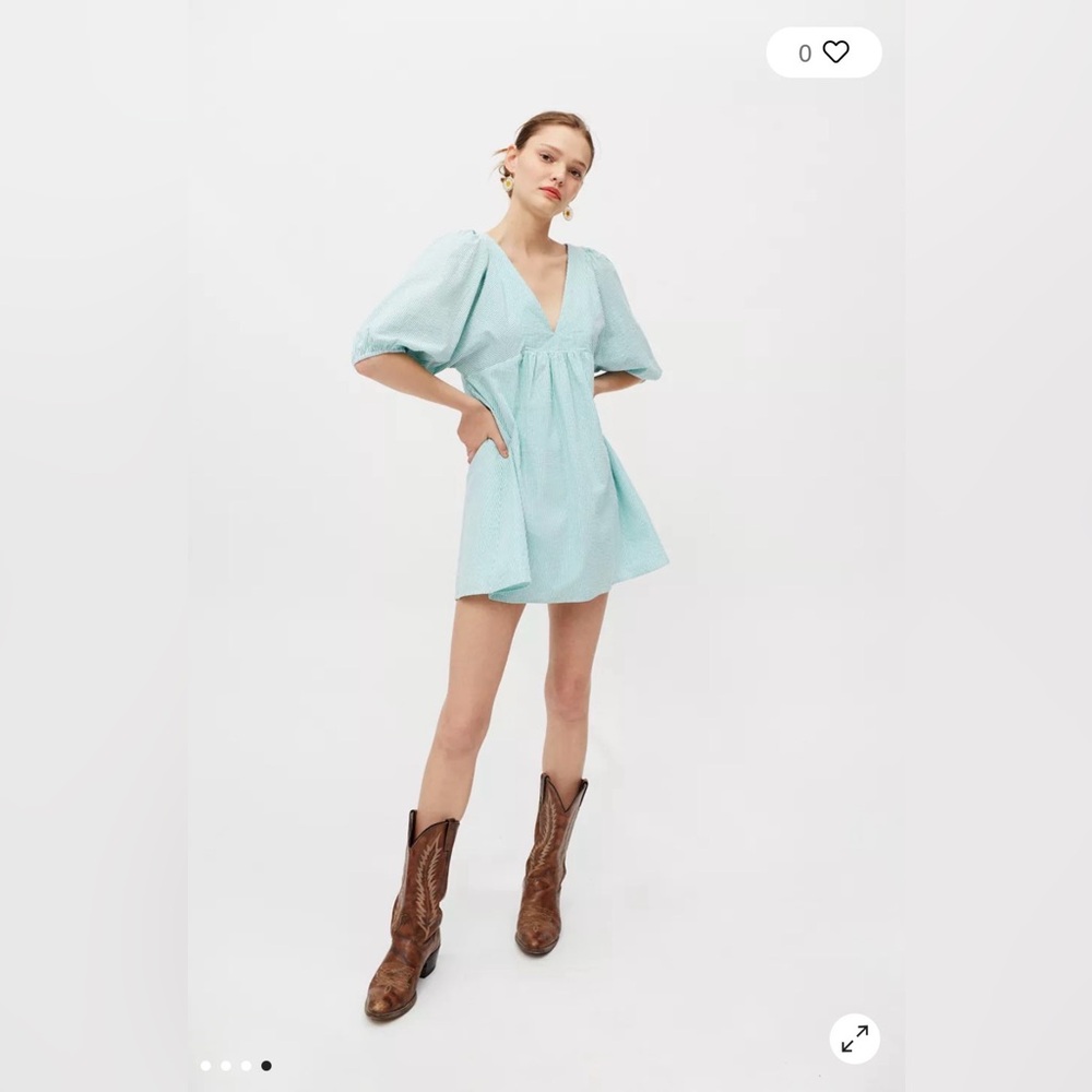 Urban Outfitters Charlotte Puff Sleeve Frock Mini Dress